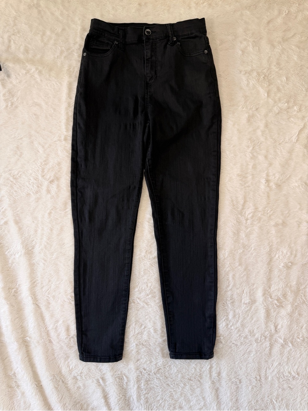 Kendall + Kylie The Kontour High Rise Coated Black Skinny Jeans Size 2/26